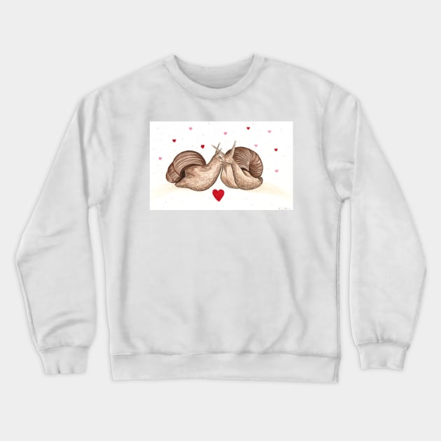 Valentine's Snails Crewneck Sweatshirt by WolfySilver